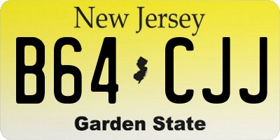 NJ license plate B64CJJ