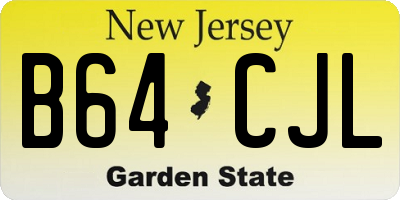 NJ license plate B64CJL