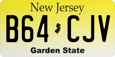 NJ license plate B64CJV