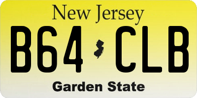 NJ license plate B64CLB