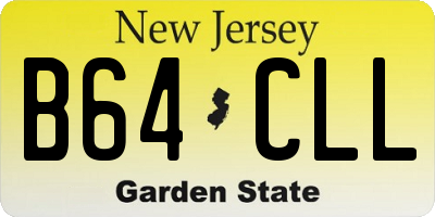 NJ license plate B64CLL