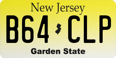 NJ license plate B64CLP