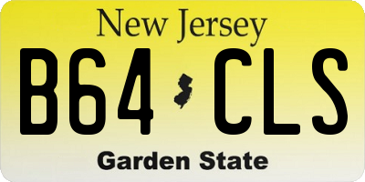NJ license plate B64CLS