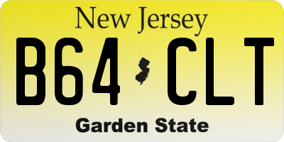 NJ license plate B64CLT