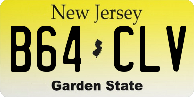 NJ license plate B64CLV