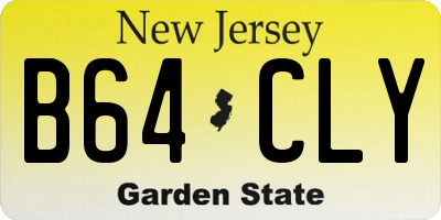 NJ license plate B64CLY