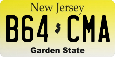 NJ license plate B64CMA
