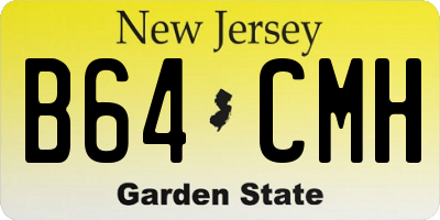 NJ license plate B64CMH