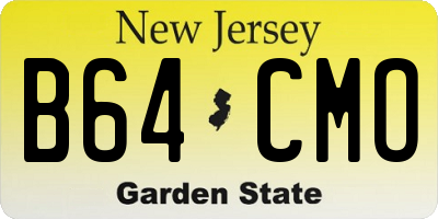 NJ license plate B64CMO