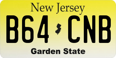 NJ license plate B64CNB