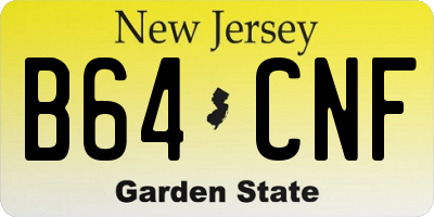 NJ license plate B64CNF