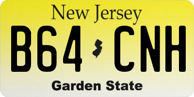 NJ license plate B64CNH