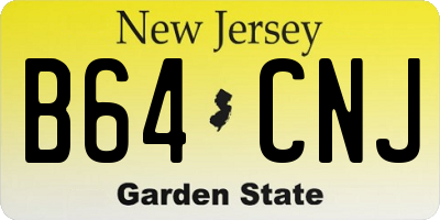 NJ license plate B64CNJ