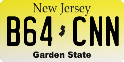NJ license plate B64CNN