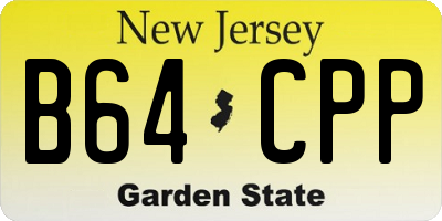 NJ license plate B64CPP