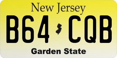 NJ license plate B64CQB