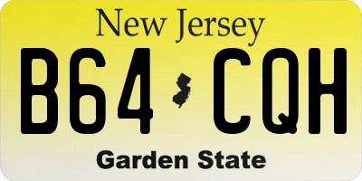 NJ license plate B64CQH