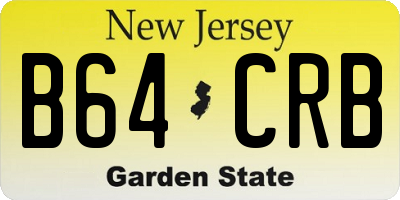 NJ license plate B64CRB
