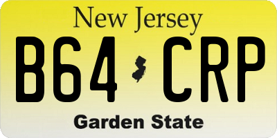 NJ license plate B64CRP