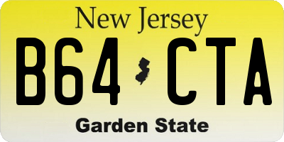 NJ license plate B64CTA