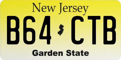 NJ license plate B64CTB
