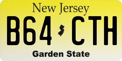 NJ license plate B64CTH