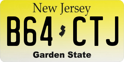 NJ license plate B64CTJ
