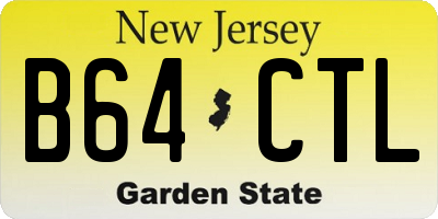 NJ license plate B64CTL