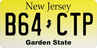 NJ license plate B64CTP