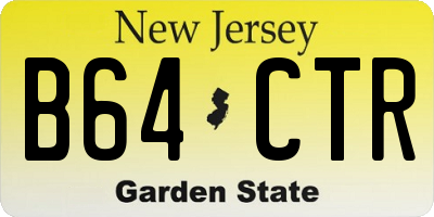 NJ license plate B64CTR