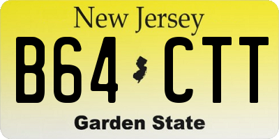 NJ license plate B64CTT