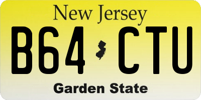 NJ license plate B64CTU