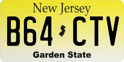 NJ license plate B64CTV