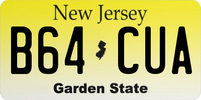 NJ license plate B64CUA