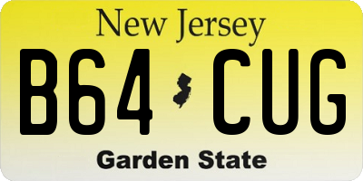 NJ license plate B64CUG