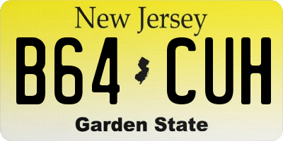 NJ license plate B64CUH