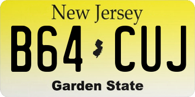NJ license plate B64CUJ