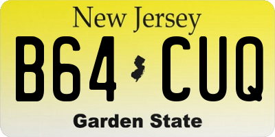 NJ license plate B64CUQ