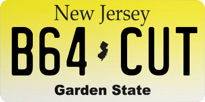 NJ license plate B64CUT