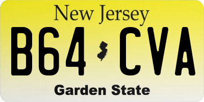 NJ license plate B64CVA