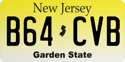 NJ license plate B64CVB