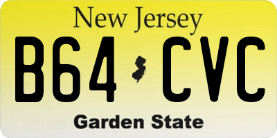 NJ license plate B64CVC