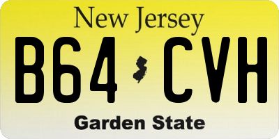 NJ license plate B64CVH