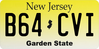 NJ license plate B64CVI