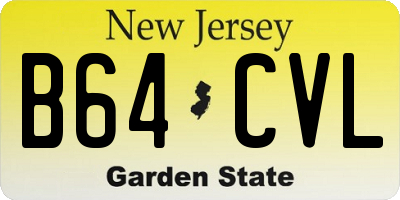 NJ license plate B64CVL