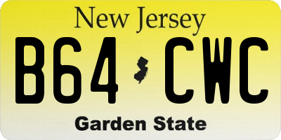 NJ license plate B64CWC
