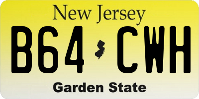 NJ license plate B64CWH