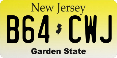 NJ license plate B64CWJ