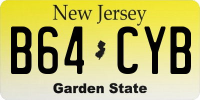 NJ license plate B64CYB