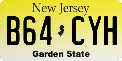 NJ license plate B64CYH